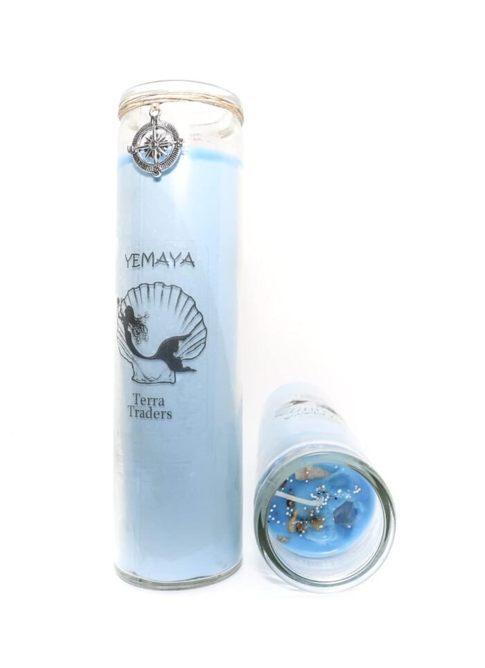 Yemaya Charged Hoodoo Witchcraft Vigil Novena Candle - Image 2