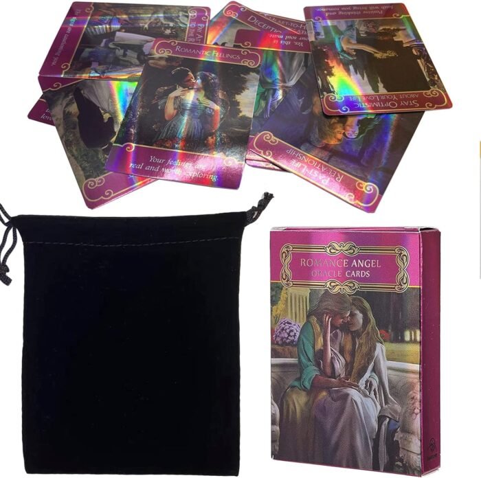 Yitengteng Romance Angel Hologram Tarot Cards Set with Bag, Oracle Cards Future ... - Image 2