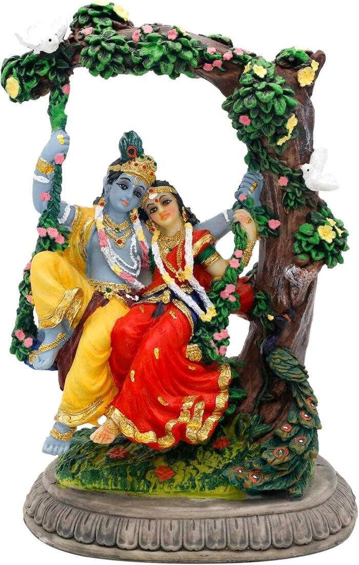 alikiki Radha Krishna Idol Statue - Hindu God Statue India Murti Item Home Offic... - Image 2