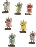 1 inch (2.5cm) Seven Archangels with Cristal Mini Statue Set Angel Figures Weekl... - Image 2