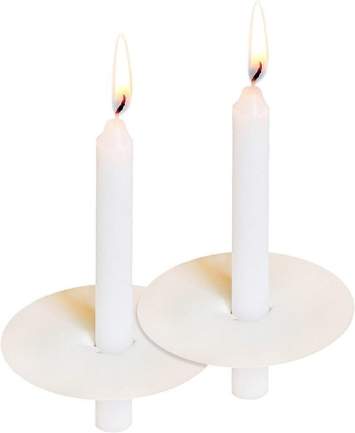 150 Church Candles with Drip Protectors for Devotional Candlelight Vigil Service... - Image 2