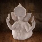 8.3" Ganesha Statues, Elephant God Sculpture, Sandstone Figurine, Meditation Orn... - Image 7