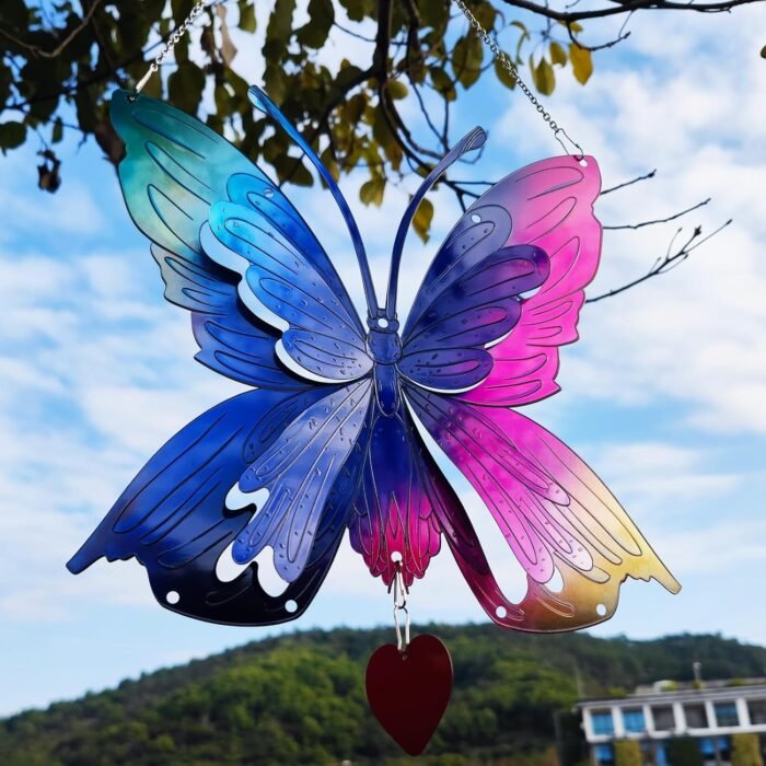 Butterfly Gifts for Women Mom Grandma,Stainless Steel Butterfly Outdoor Statues ... - Image 3