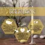 Big Dipper Wax Works Ivory White Candles, Hand Dipped Beeswax Taper Candles, 12-... - Image 5
