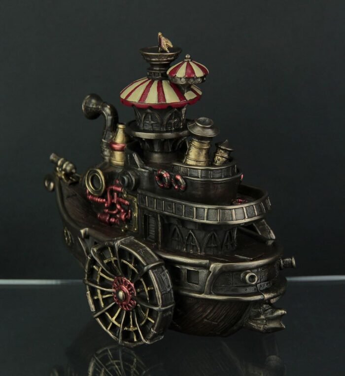 Veronese Design Hand Painted Steampunk Style Airship Gondola Statue - Image 3