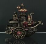 Veronese Design Hand Painted Steampunk Style Airship Gondola Statue - Image 4