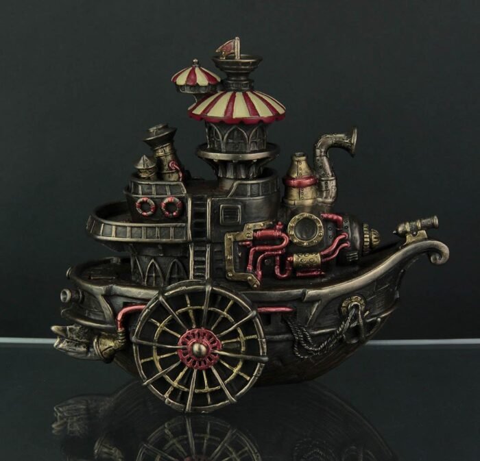 Veronese Design Hand Painted Steampunk Style Airship Gondola Statue - Image 4