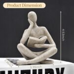 Bookshelf Decor Thinker Statue - Abstract Art Reading Thinker Sculpture Figurine... - Image 3