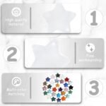 QINJIEJIE 20 PCS Clear Quartz Star Crystals Healing Stones Polished Crystal Cute... - Image 4