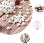 Craftdady 200pcs 12mm Natural Dyed White Color Wooden Round Ball Spacer Loose Be... - Image 5
