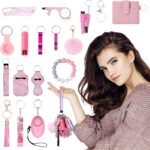 AMIR Safety Keychain Set for Women, Wristlet Strap Keychain with Personal Alarm ... - Image 3