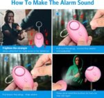 AMIR Safety Keychain Set for Women, Wristlet Strap Keychain with Personal Alarm ... - Image 8