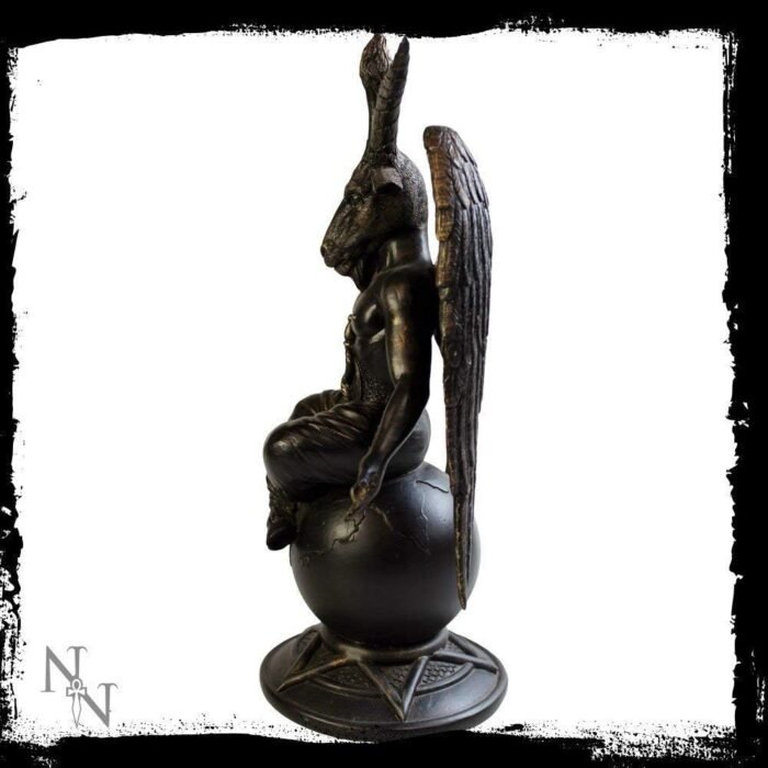 Baphomet Horned Sabbatic Goat Solve et Coagula Statue 10 Inch Tall - Image 3