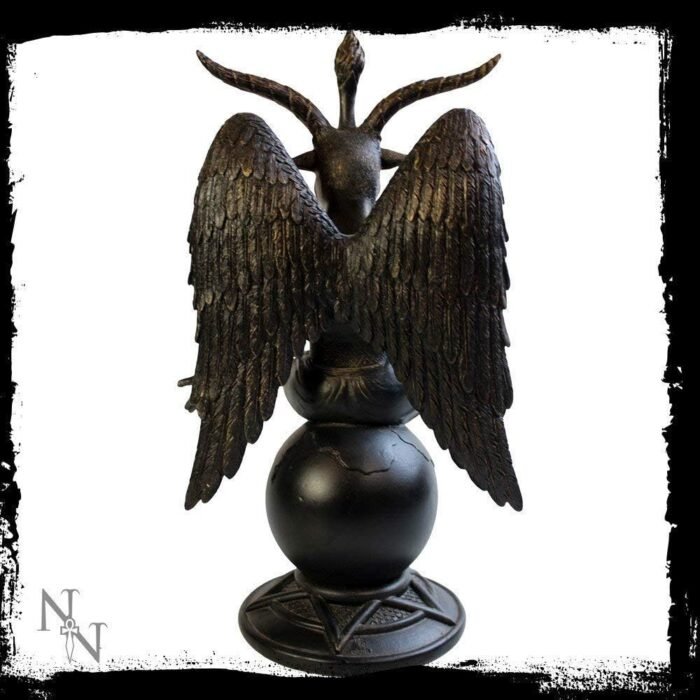 Baphomet Horned Sabbatic Goat Solve et Coagula Statue 10 Inch Tall - Image 4