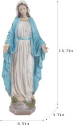 Our Lady of Grace Blessed Virgin Mother Mary Statue Catholic Religious 15.8 Inch... - Image 4