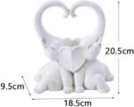 Glowing Couple Elephant Candlestick Holder Set Resin Animal Figurine Creative Ho... - Image 5