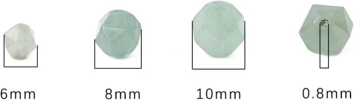 Faceted Natural Green Aventurine Jade Stone Round Beads 8mm 36cm/Strand for Jewe... - Image 3