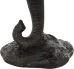 Deco 79 Polystone Elephant Mom and Baby Sculpture, 10" x 7" x 17", Black - Image 6