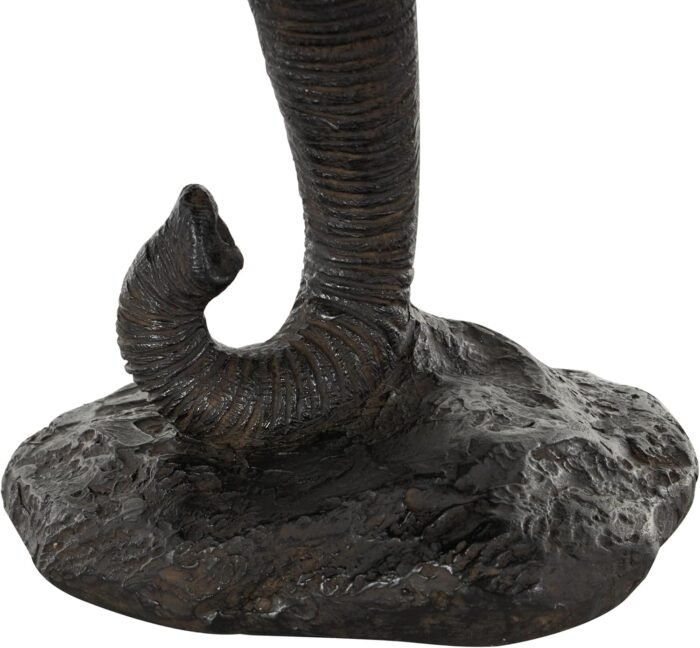 Deco 79 Polystone Elephant Mom and Baby Sculpture, 10" x 7" x 17", Black - Image 6