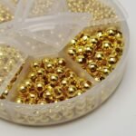 Chenkou Craft 1Box 1950pcs Assorted of 6 Sizes Metal Tinny Spacer Beads Jewelry ... - Image 4