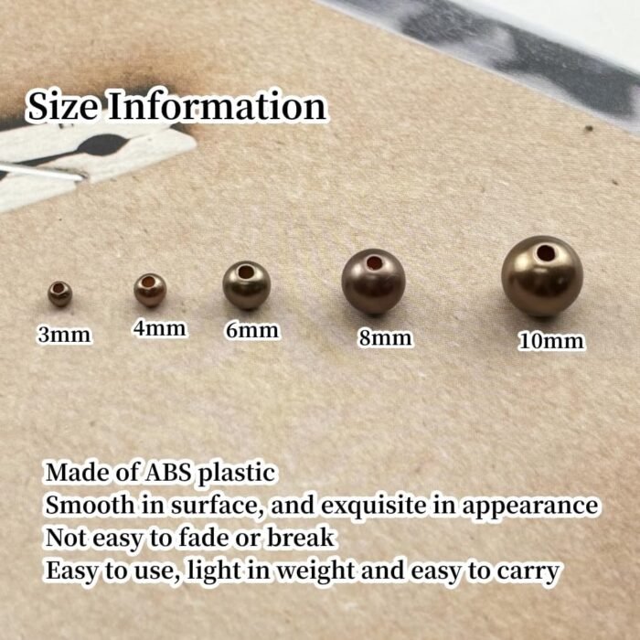 175g Pearl Beads 3mm 4mm 6mm 8mm 10mm Pearl Craft Beads Sew on Pearls Round Loos... - Image 3