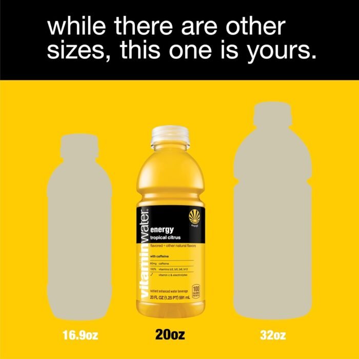 vitaminwater energy electrolyte enhanced water w/vitamins, tropical citrus drink... - Image 6
