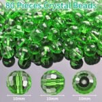 Crystal Glass Beads for Jewelry Making, 80 Pieces Crystal Beads, 10mm Glass Bead... - Image 3