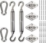 LOVE STORY 12'x16' Rectangle Shade Sail (Silver) + 6 inch Hardware Kit - Image 4