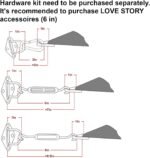 LOVE STORY 12'x16' Rectangle Shade Sail (Silver) + 6 inch Hardware Kit - Image 5