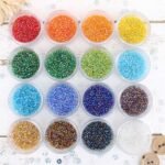 Threadart Emerald Green Glass Seed Beads - Size 12 - Round - 12g Per Pack Approx... - Image 3