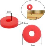 COIRIS 3400 Pcs Vinyl Heishi Beads Environmental Handmade Polymer Clay Spacer 6m... - Image 4
