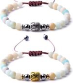 RUBYCA 40PCS Buddha Small Spiritual Metal Beads Silver Color Spacer for Jewelry ... - Image 8