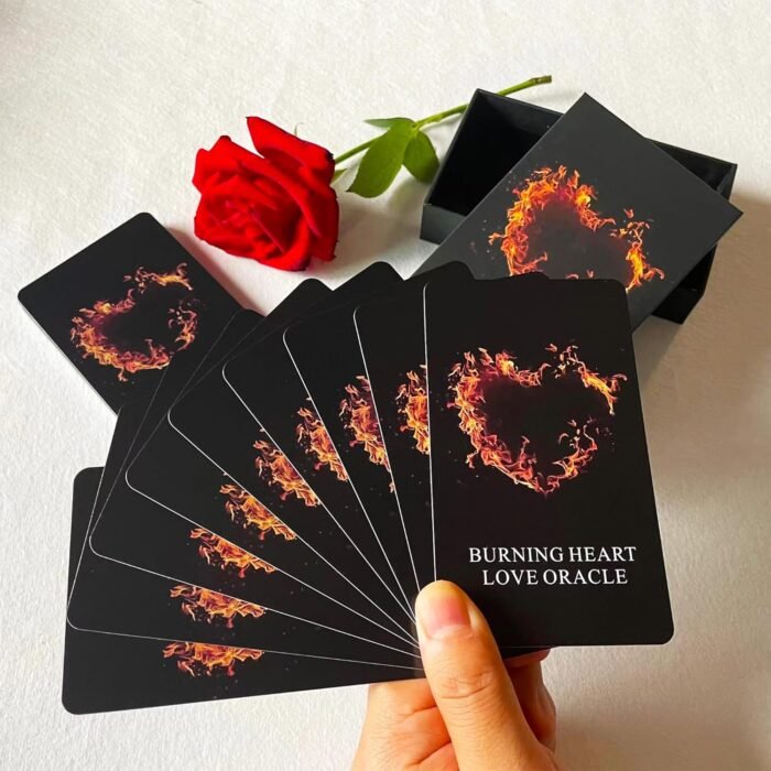 Burning Heart Love Oracle Cards Deck, Twin Flame Oracle Cards, Oracle Deck Help ... - Image 5