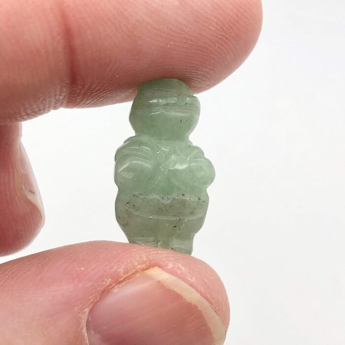 2 Carved Aventurine Goddess of Willendorf Beads for Jewelry Making - Image 3