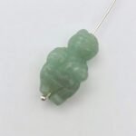 2 Carved Aventurine Goddess of Willendorf Beads for Jewelry Making - Image 6
