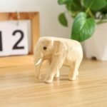Wooden Hand Carved Wooden Elephant Statue, Sculpture Art Decorative Rustic Home ... - Image 3