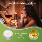 Tea Lights Candles 50 Pack,Unscented White Votive Bulk,6 Hours Burning Time,Long... - Image 5