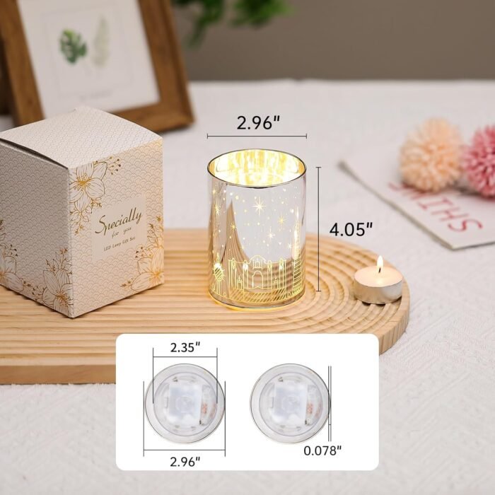 Votive Candle Holders, SunGlee Tealight Candle Holder with Gift Box, Glass Candl... - Image 12