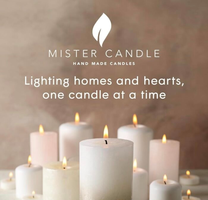 Mister Candle - 3" x 4" Handmade Scented Pillar Candle - Solid Color Made with E... - Image 3