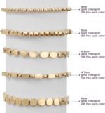 1800 Pieces Gold Beads for Jewelry Making Assorted Spacer Beads Rondelle Shape C... - Image 3