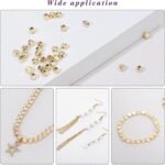 1800 Pieces Gold Beads for Jewelry Making Assorted Spacer Beads Rondelle Shape C... - Image 4