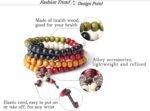 LOYALLOOK 12Pcs 108 Mala Bead Bracelets 8MM Buddhist Prayer Strand Sandalwood Wo... - Image 4