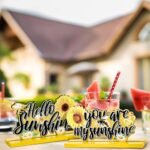 Blulu 3 Pieces Sunflower Wooden Table Centerpieces Sign Sunflower Table Sign Wel... - Image 5