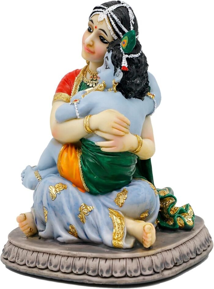 Maa Yashoda Krishna Murti Statue - 5.7” Hindu God Lord Krishna Idol Gift for Dev... - Image 9