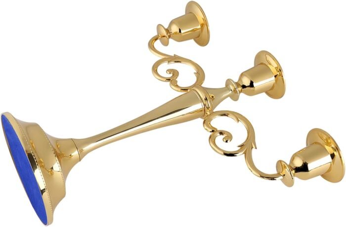 Metal 3 Arm Candle Holder - Elegant European Candelabra for Weddings and Home De... - Image 3