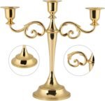 Metal 3 Arm Candle Holder - Elegant European Candelabra for Weddings and Home De... - Image 4