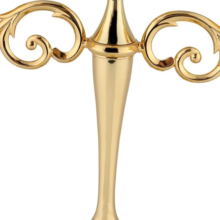 Metal 3 Arm Candle Holder - Elegant European Candelabra for Weddings and Home De... - Image 6