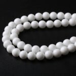 45PCS 8MM Natural White Agate Stone Beads Round Shape Suitable for Jewelry DIY B... - Image 4