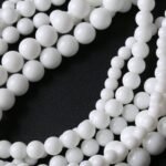 45PCS 8MM Natural White Agate Stone Beads Round Shape Suitable for Jewelry DIY B... - Image 5