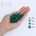 60pcs 6mm Natural Gemstone Beads Green Agate Beads Round Loose Beads for Jewelry... - Image 3